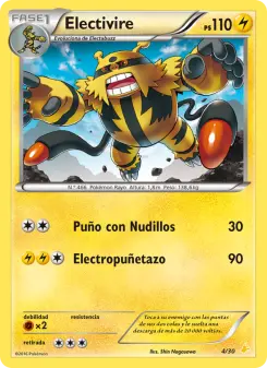 Electivire, Kit de Entrenador XY (Pikachu Enmascarada) Nº 4 Normal