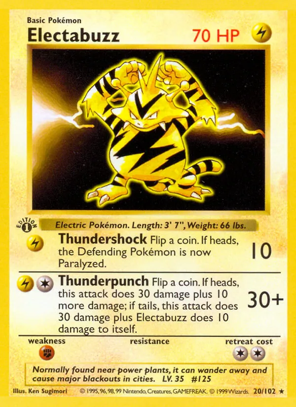 Electabuzz, Base Set Nº 20