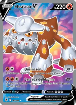 Heatran V, Resplandor Astral Nº 165 Holo