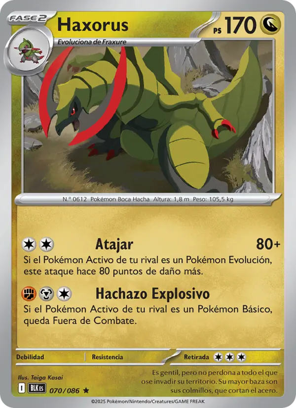 Haxorus, Fulgor Negro No. 070
