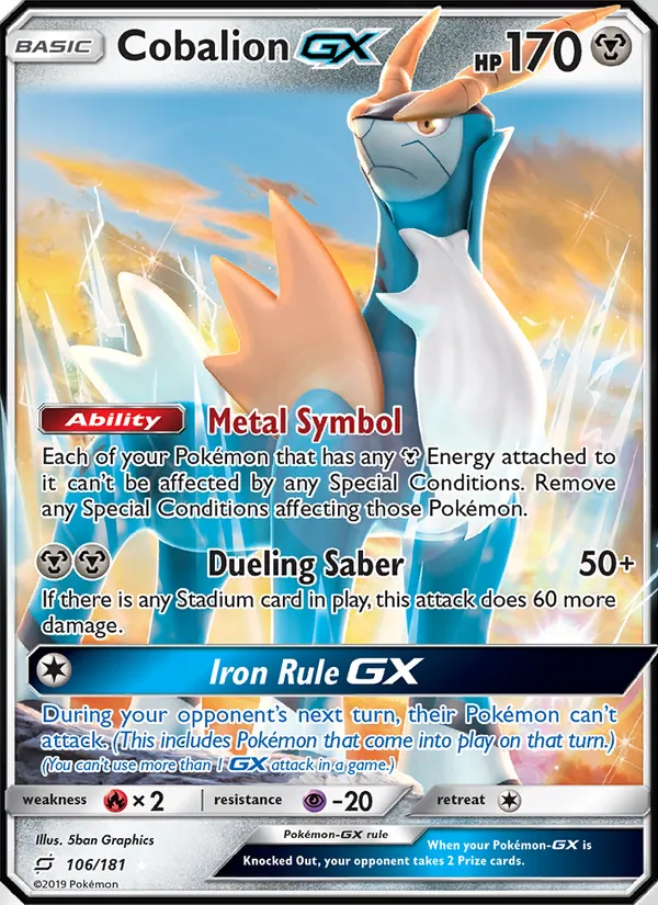 Cobalion GX, Team Up No. 106