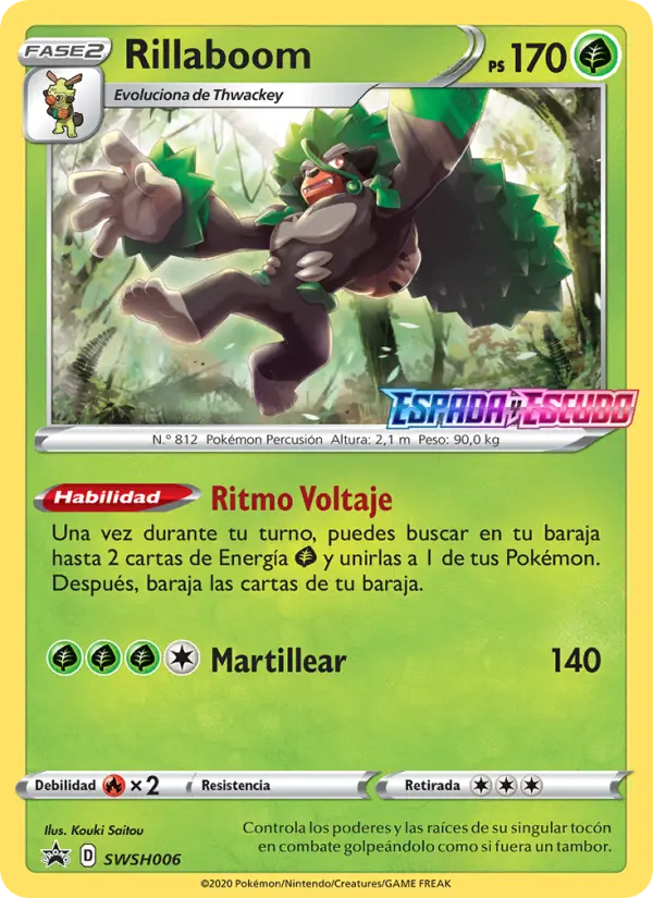 Rillaboom, Cartas de promoción ESES Nº SWSH006