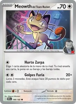Meowth del Team Rocket, Rivales Predestinados No. 149 Normal