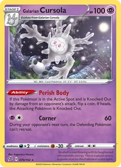 Galarian Cursola, Rebel Clash Nº 79 Holo