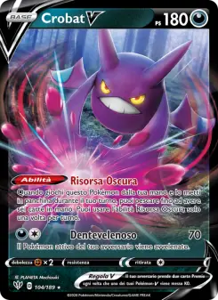 Crobat V, Fiamme Oscure No. 104 Holo