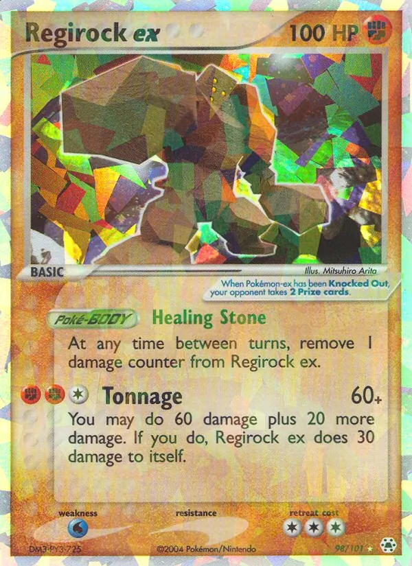 Regirock ex, Hidden Legends No. 98