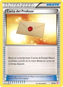 Carta del Profesor, Kit de Entrenador XY (Pikachu Enmascarada) Nº 28 Normal