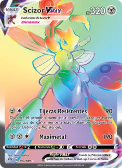 Scizor VMAX, Oscuridad Incandescente Nº 193 Holo