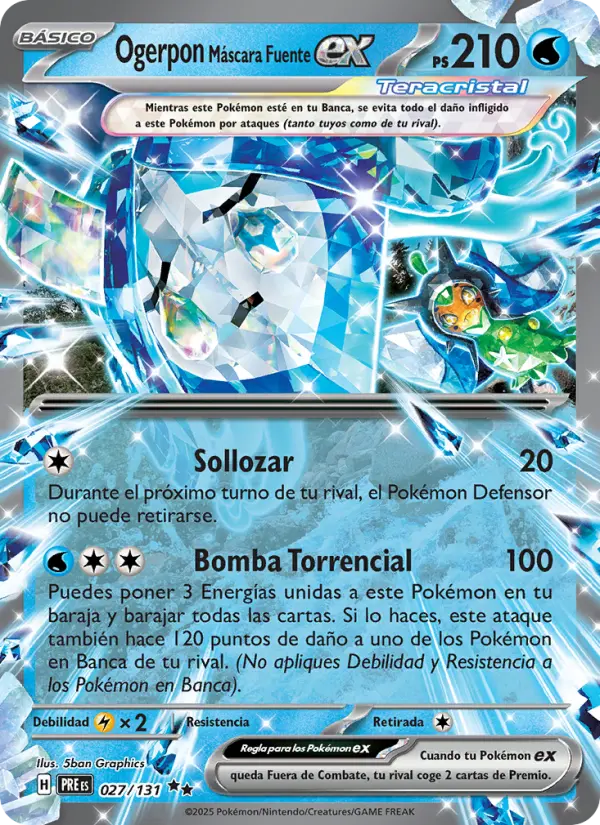 Ogerpon Máscara Fuente ex, Evoluciones Prismáticas No. 027