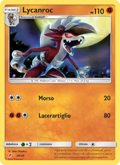 Lycanroc, Sole e Luna trainer Kit (Lycanroc) No. 30 Normal