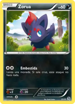 Zorua, Kit de Entrenador XY (Pikachu Enmascarada) Nº 23 Normal