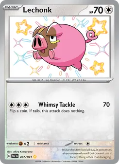 Lechonk, Paldean Fates No. 207 Holo