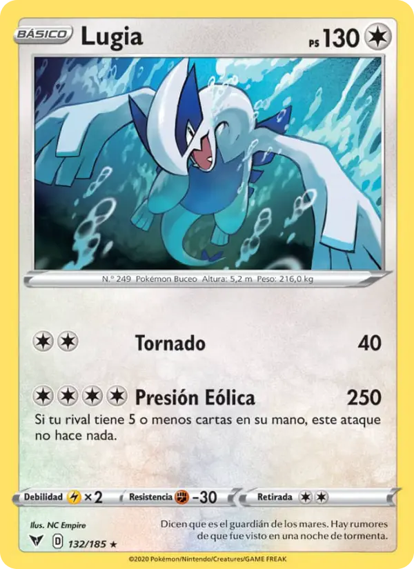 Lugia, Voltaje Vívido Nº 132
