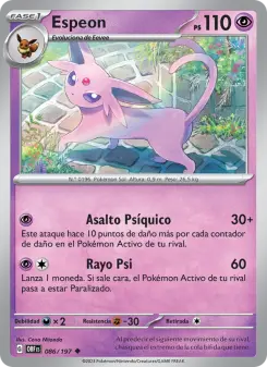 Espeon, Llamas Obsidianas No. 086 Normal