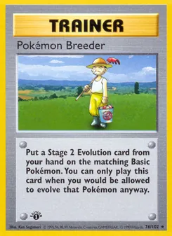 Pokémon Breeder, Base Set Nº 76 Normal