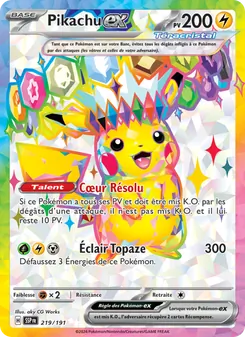 Pikachu-ex, Étincelles Déferlantes No. 219 Holo