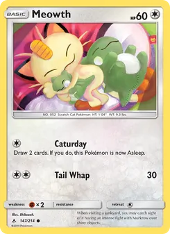 Meowth, Unbroken Bonds No. 147 Normal