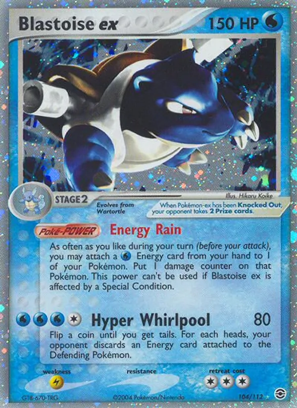 Blastoise ex, FireRed & LeafGreen Nº 104