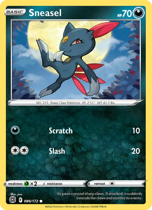 Sneasel, Brilliant Stars Nº 086
