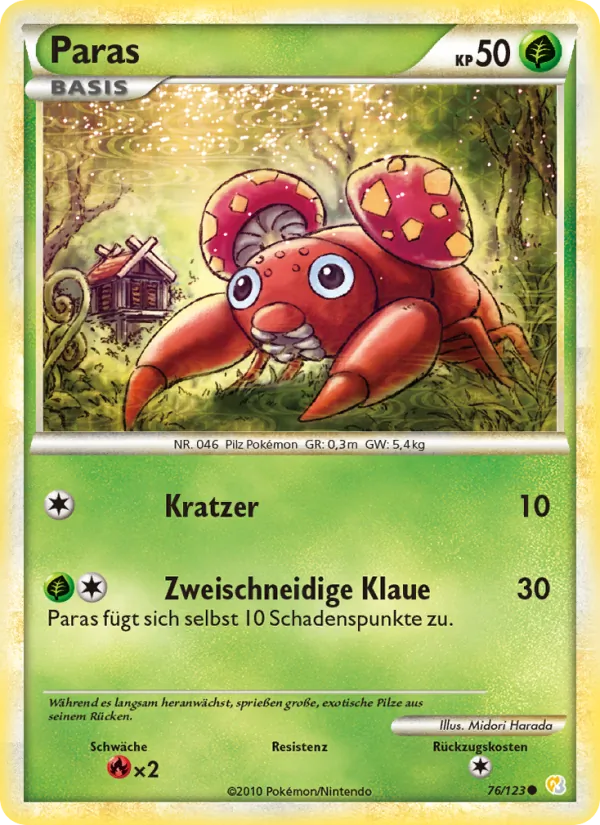 Paras, HeartGold SoulSilver Nº 76