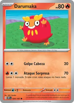 Darumaka, Llamas Obsidianas Nº 034 Normal