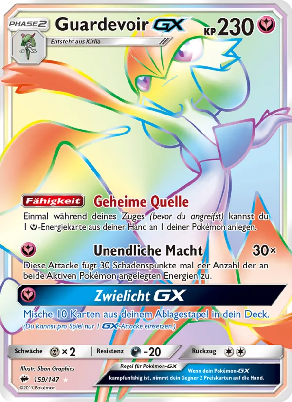 Guardevoir GX, Nacht in Flammen Nº 159