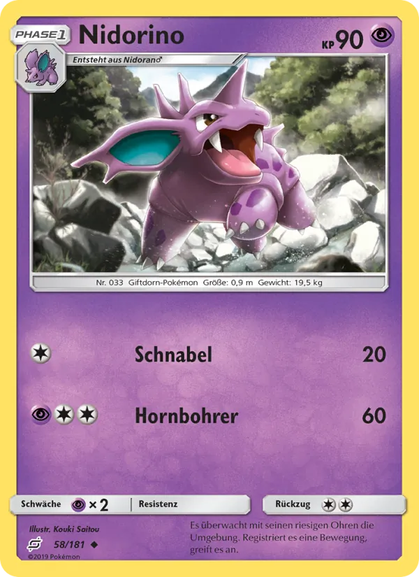 Nidorino, Teams Sind Trumpf No. 58