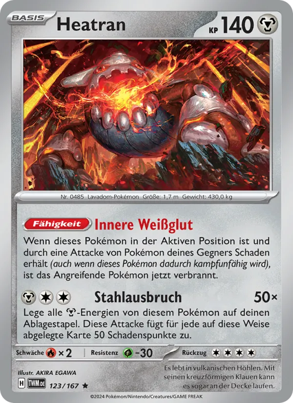 Heatran, Maskerade im Zwielicht Nº 123