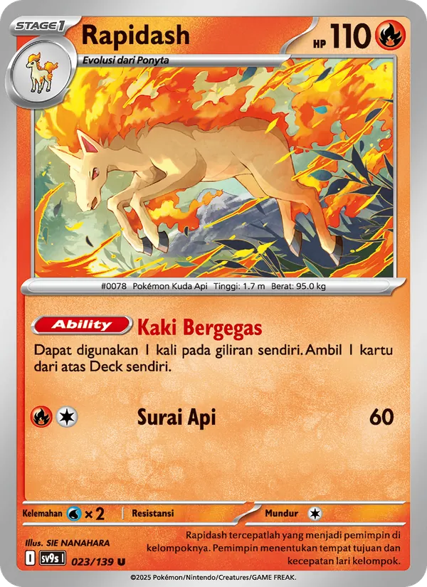 Rapidash, Ikatan Takdir No. 023