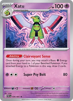 Xatu, Paldean Fates No. 026 Holo