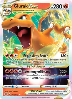Glurak VSTAR, Strahlende Sterne No. 018 Holo