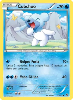 Cubchoo, Puños Furiosos No. 21 Normal