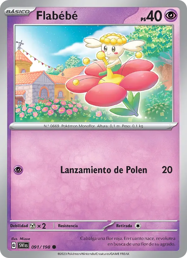 Flabébé, Escarlata y Púrpura Nº 091