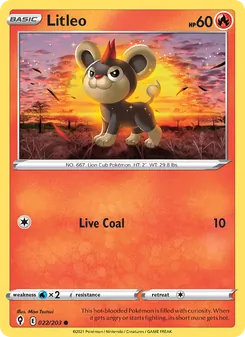 Litleo, Evolving Skies No. 22 Normal