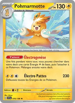 Pohmarmotte, Écarlate et Violet Nº 076 Holo
