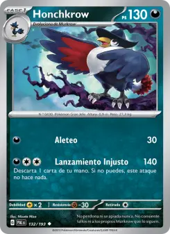 Honchkrow, Evoluciones en Paldea Nº 132 Normal