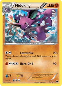 Nidoking, Plasma Freeze Nº 58 Normal