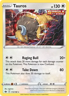 Tauros, Chilling Reign No. 115 Holo