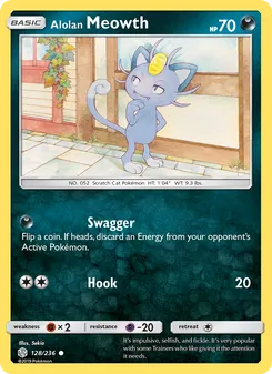 Alolan Meowth, Cosmic Eclipse No. 128 Normal