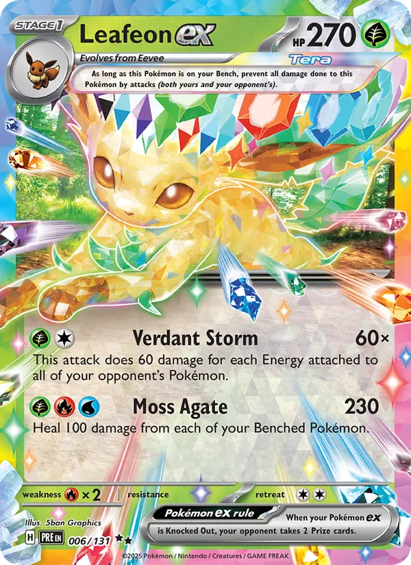 Leafeon ex, Prismatic Evolutions No. 006