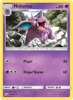 Nidorino, Duo de Choc No. 58 Normal