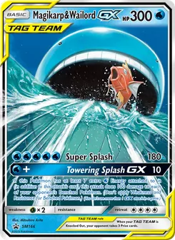 Magikarp & Wailord GX, SM Black Star Promos Nº SM166 Normal