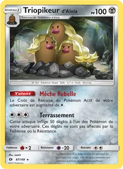 Triopikeur d’Alola, Soleil et Lune Nº 87 Normal