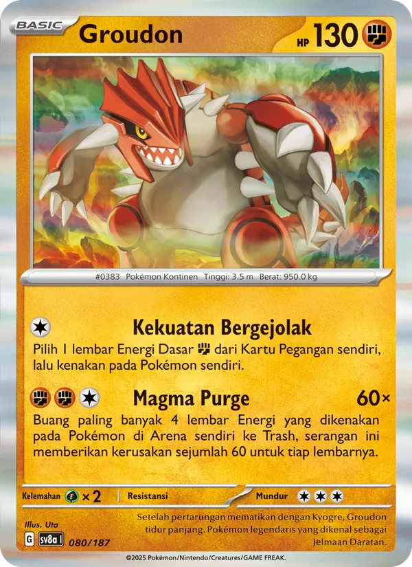 Groudon, Festival Terastal ex No. 080