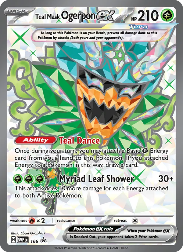 Teal Mask Ogerpon ex, SVP Black Star Promos No. 166