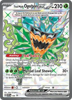 Teal Mask Ogerpon ex, SVP Black Star Promos Nº 166 Holo