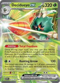 Decidueye ex, Obsidian Flames Nº 015 Holo