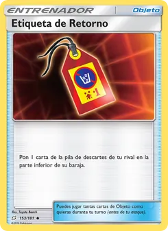 Etiqueta de Retorno, Union de Aliados Nº 153 Normal