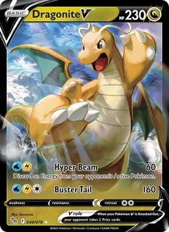 Dragonite V, Pokémon GO No. 049 Holo