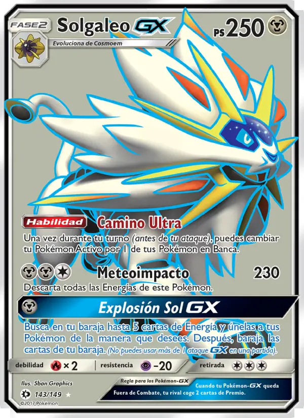 Solgaleo GX, Sol y Luna No. 143